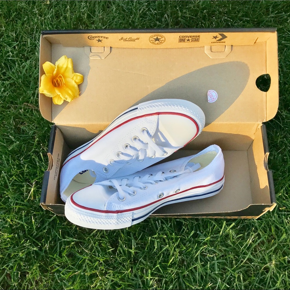 White Converse Chuck Taylor Low Top Sneakers